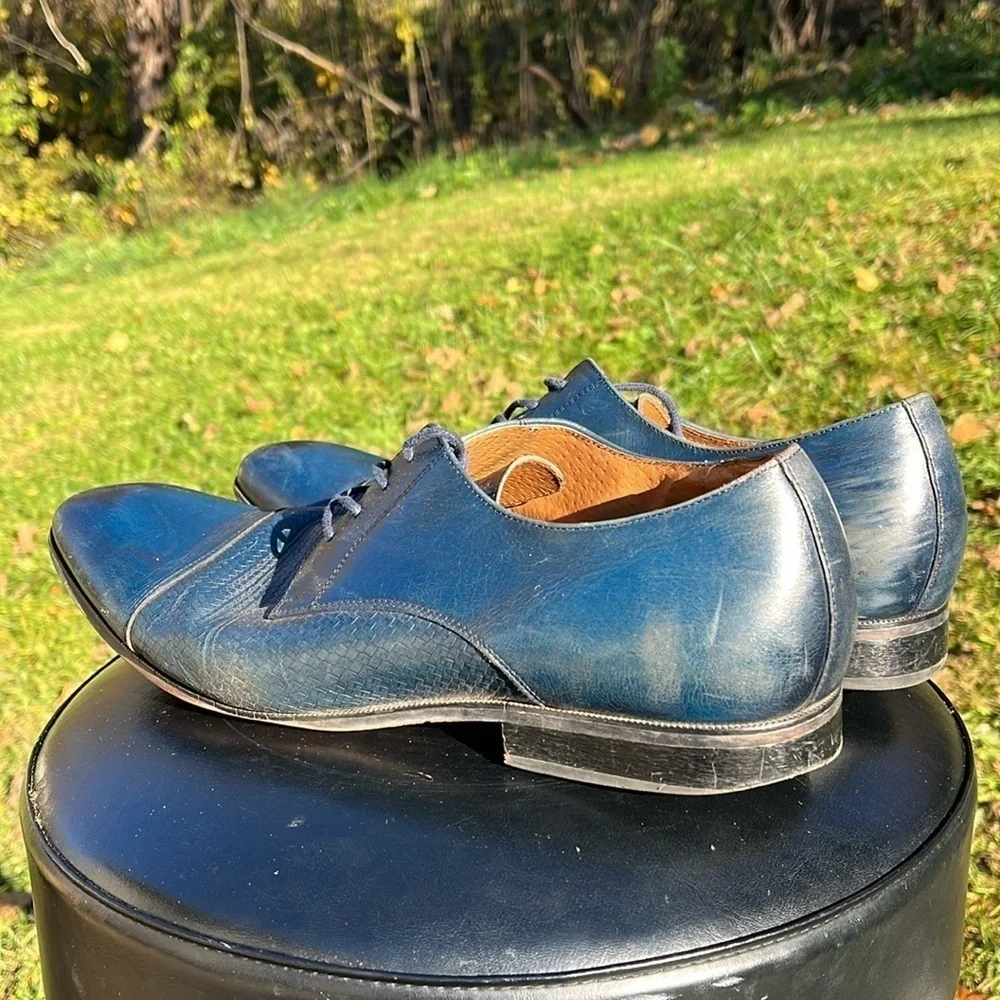 Florsheim Oxford Dress Shoes in blue, leather, men’s size 13
